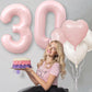 Pink 1 Balloon Number Pastel Pink 1st Birthday Party Decorations for Girls, 40inch Big Dusty Pink Balloon Foil Mylar 1 Birthday Balloons for First