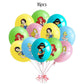 62PCS Disne Princess Party Supplies, Birthday Decorations Set Include Banner, Balloons, Backdrop, Cupcake Toppers, Tablecloth, Hanging Swirls for Kids