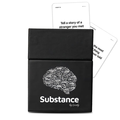 Substance Card Game - 90 Conversation Cards for Adults, Couples, Friends, Co-Workers, Strangers - Meaningful, Deep Conversation Started Card Game