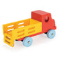 Mentari Toys - Red Truck - Vibrant Classic Wooden Toy Truck with Opening Trailer and Rotating Wheels - Easy to Grasp - Encourages Imaginative Play
