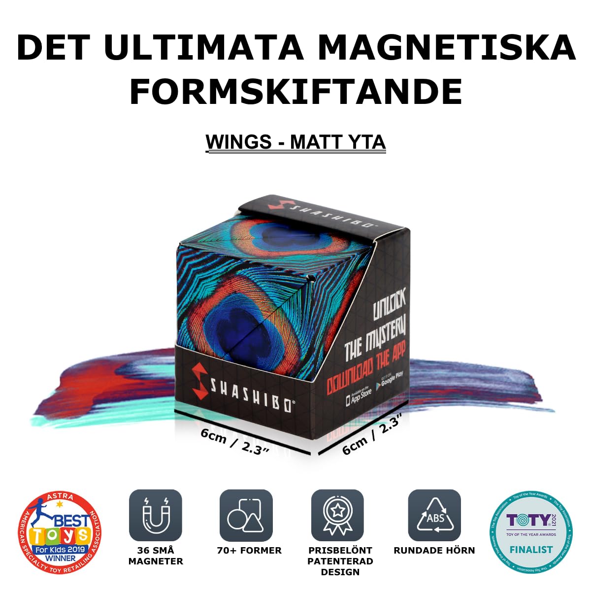 Shashibo DODECA Magnetic Puzzle Cube, Sensory Fidget Toy for Adults & Kids, Stress Relief Fidget Toy for All Ages, Cool Fidget Toys for Desk, Shape