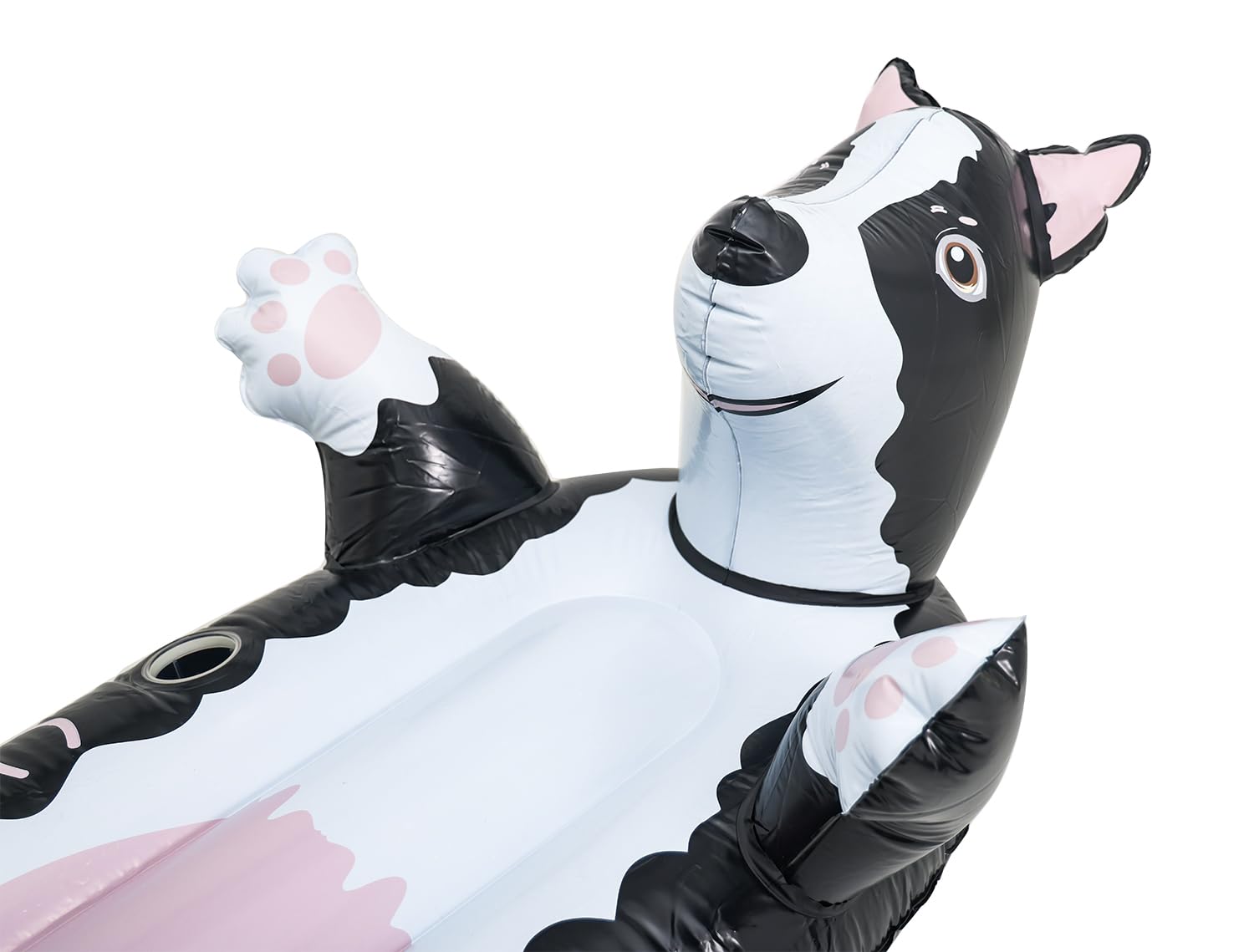 Swimming Pool Water Toys Inflatable Cute Border Collie Dog Shape Pool Float for Adults, and Pets