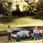 Pit Stop 1956 Ford Car & Family of 3 N scale Woodland Scenics