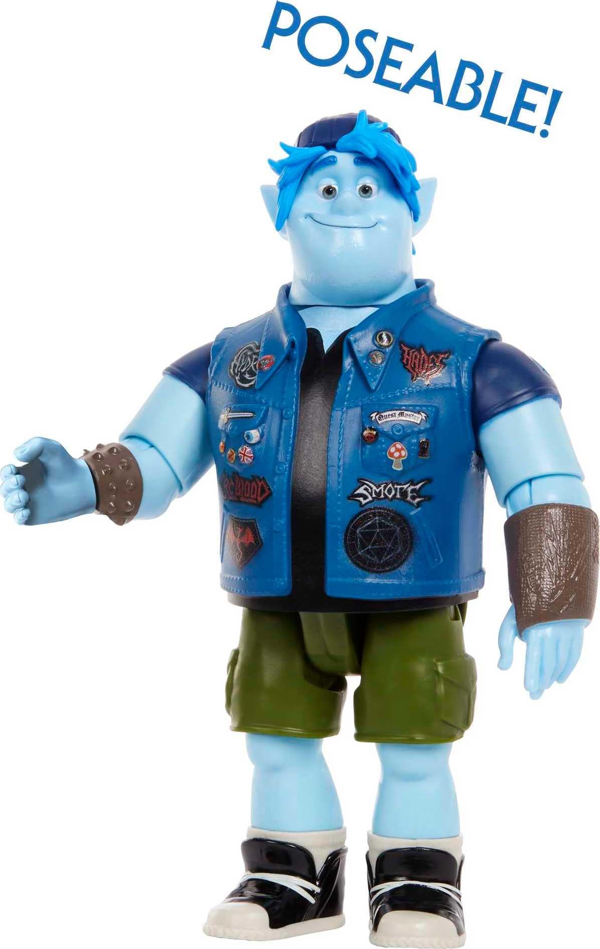 Mattel Disney Pixar Onward Action Figure, Barley Lightfoot Collectible Toy in Signature Elf Look, 7-inch with Movable Joints