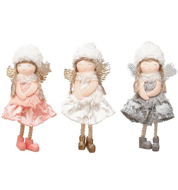 3pcs Christmas Angel Doll Decoration, Christmas Tree Hanging Ornaments, Thanksgiving Day Birthday Gifts, New Year Fairy Presents, Home Party Kids