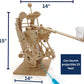 PATHFINDERS STEM Kits- Hydraulic Gearbot - Wooden STEM Building Catapult | Build-It-Yourself Hydraulic Robot with Gears & Launcher | Educational