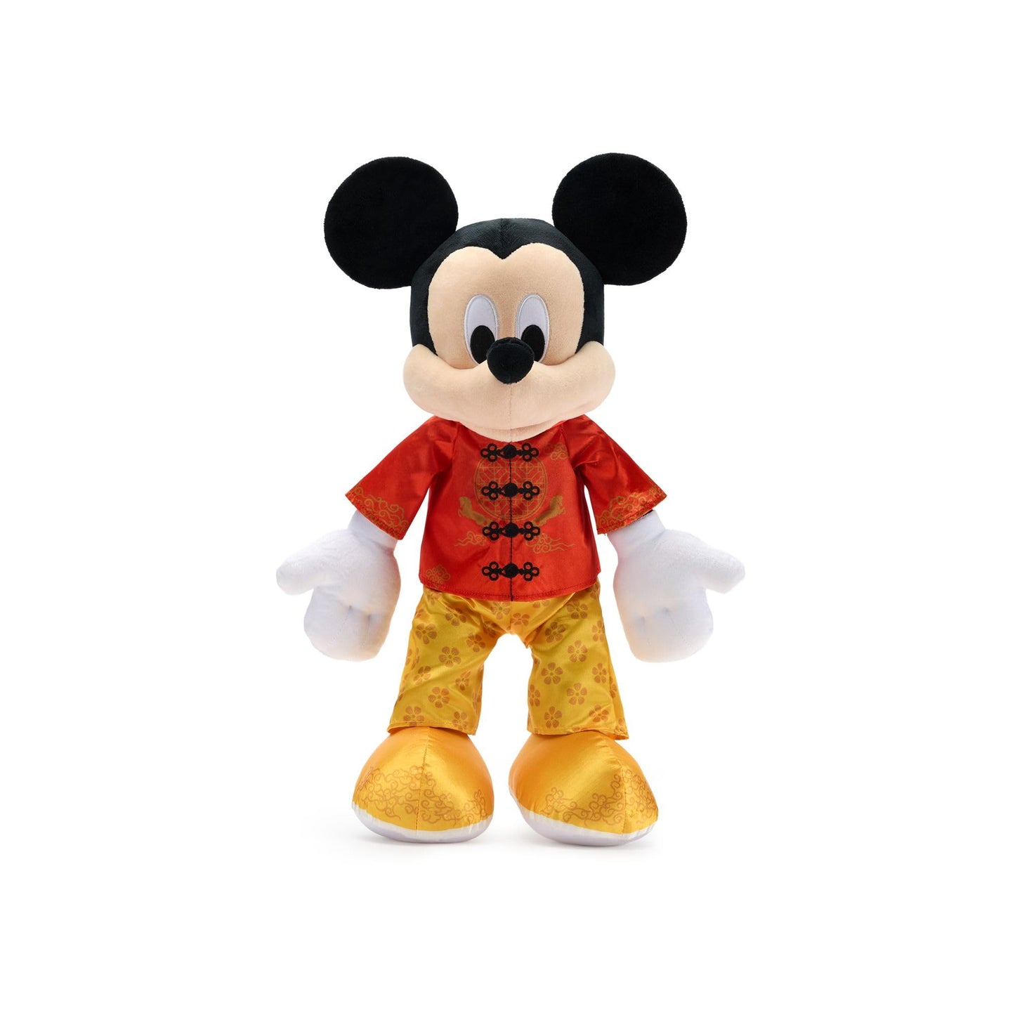 Disney Store Official Mickey Mouse 2026 Lunar New Year Plush - Year of The Fire Horse - Satin Outfit with Embroidered Tunic & Floral Pants - Disney