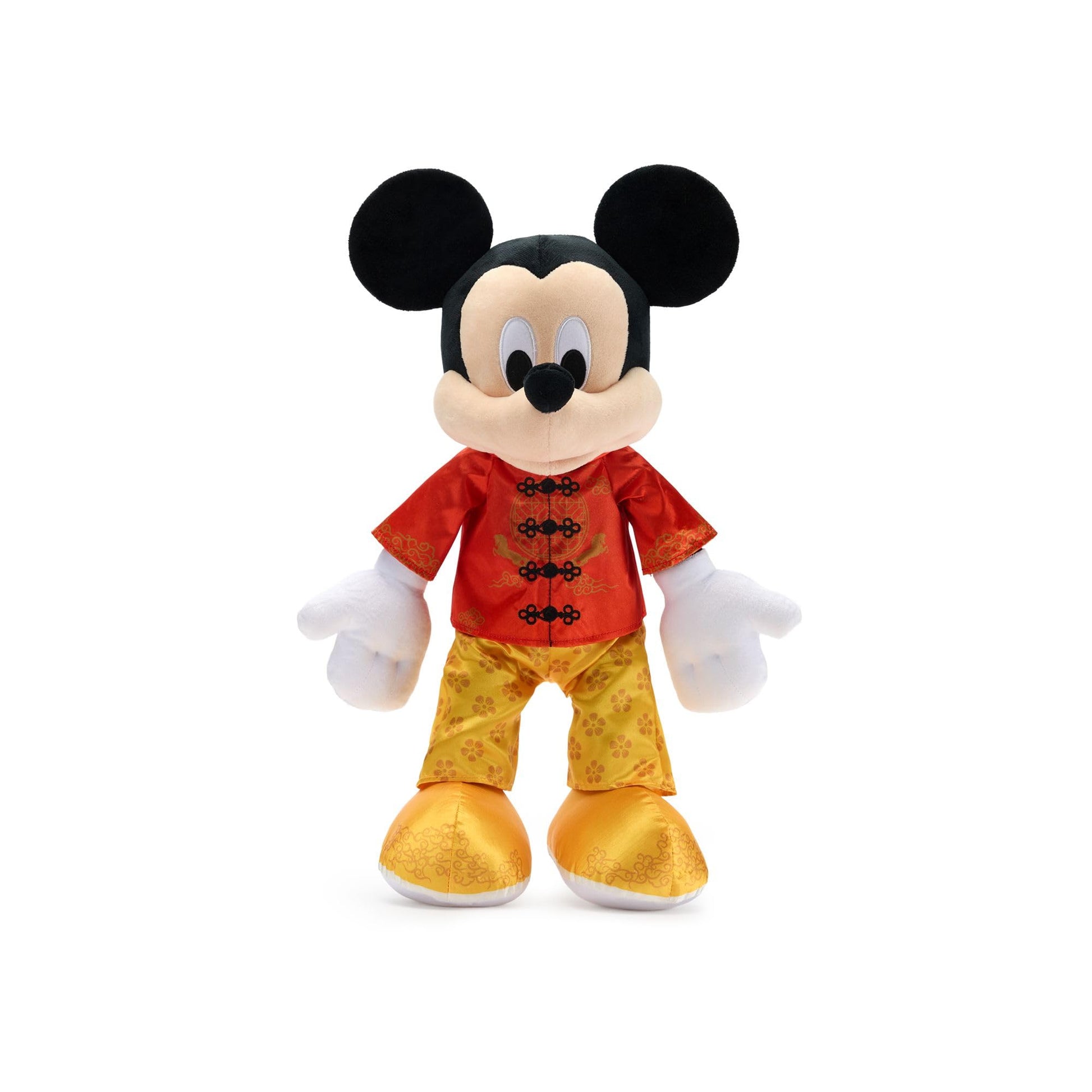 Disney Store Official Mickey Mouse 2026 Lunar New Year Plush - Year of The Fire Horse - Satin Outfit with Embroidered Tunic & Floral Pants - Disney