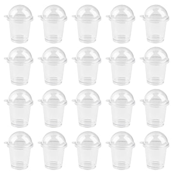 AUEAR, Mini Coffee Cups Keychain with Dome Lids Cup for DIY Scene Art Display Craft Project (20 Pack)