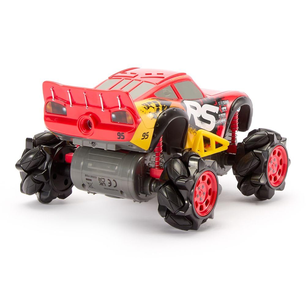 Disney Store Official Lightning McQueen Light-Up Remote Control Car - Lightning McQueen RC Car with Monster Truck Wheels, 2.4GHz Radio Controlled RC