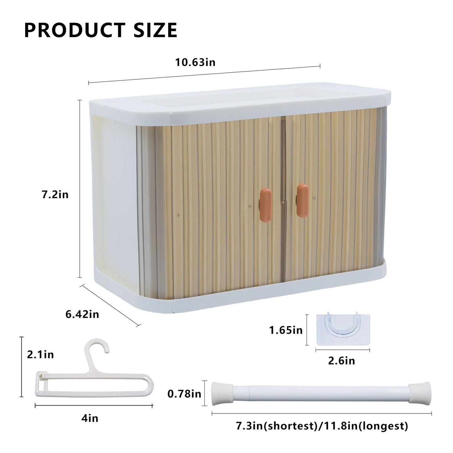 Foldable Doll Wardrobe Storage Box Compatible with Labubu Clothes with 10 Hangers & Rod - Stackable Organizer Cabinet for 15/17cm Doll Clothes