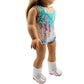 Luxurious Hand-Beaded Sequin Outfit with Silver Boots for 18 Inches American Doll (Large for 18" American Doll)