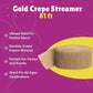 Gold Crepe Crepe Paper Roll Streamer - 81 ft (Pack Of 1) - Perfect For Parties, Decorations & Events