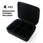 Hard Travel Card Game Case Includes 4 Removable Dividers and 500 Counts Card Sleeves, Holds Up To 1600 Cards for Cards Against Humanity and Other