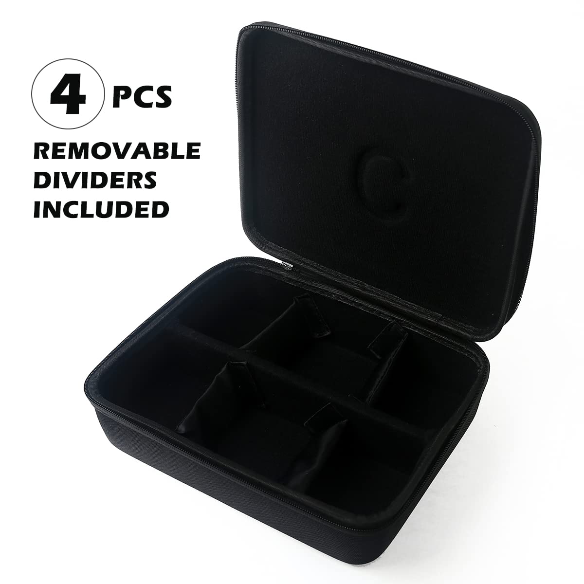 Hard Travel Card Game Case Includes 4 Removable Dividers and 500 Counts Card Sleeves, Holds Up To 1600 Cards for Cards Against Humanity and Other