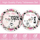 100 Pcs Holy Cow I'm One Birthday Decorations Girl Tableware Cow Print 1st Birthday Party Supplies Includes Plates, Forks, Cups, Napkins for Girls One