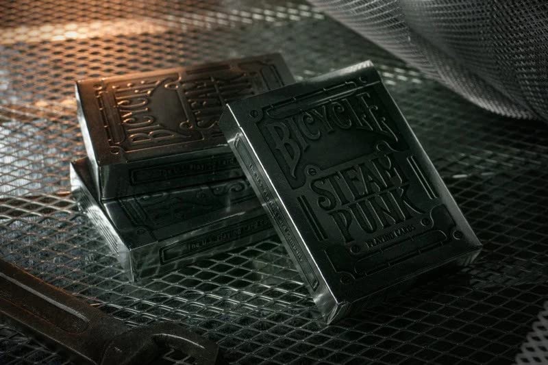 Bicycle Silver Steampunk Poker Size Standard Index Playing Cards