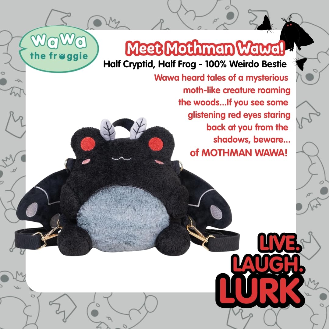 PlushGoals Mothman Wawa Backpack - Kawaii Cryptid Plush Bag, 9 in