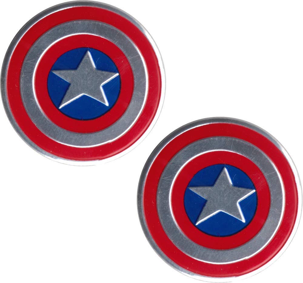 Captain America Metal Shield 2 Pack Stickers