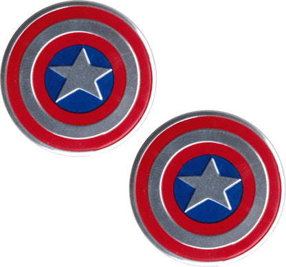 Captain America Metal Shield 2 Pack Stickers