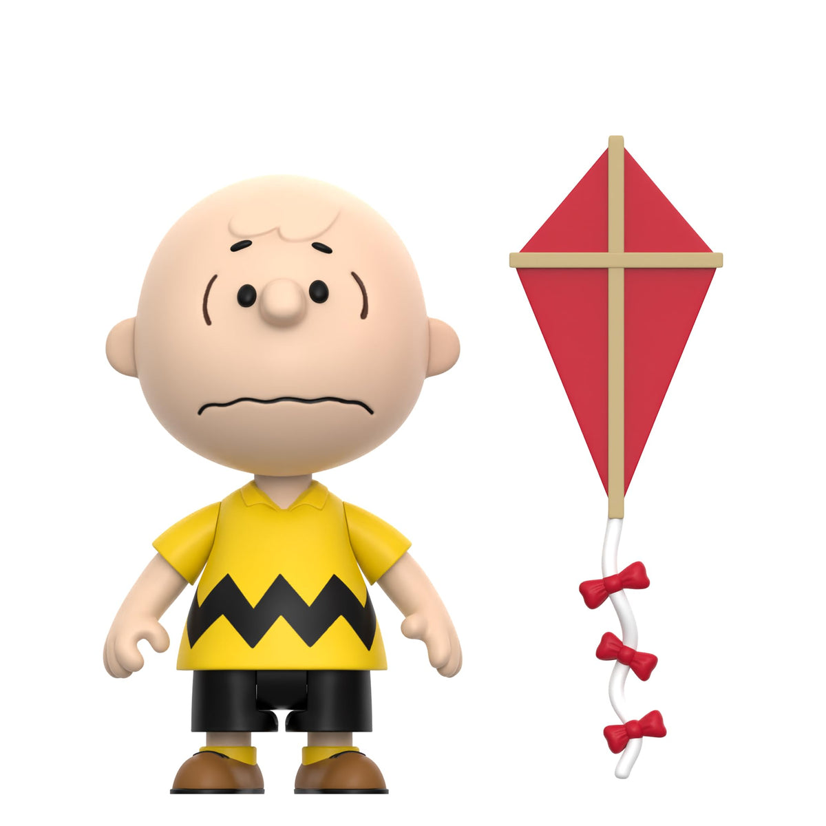 Super7 Reaction Figure Peanuts Charlie Brown and The Kite-Eating Tree (Diorama Box) - 3.75" Peanuts Action Figure with Accessory - Classic Cartoon