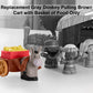 Replacement Parts for Fisher-Price Little People Christmas Manger Scene Nativity Set - HMX70 ~ Gray Donkey Pulling Brown Cart with Basket of Food ~