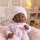 JC Toys Mini La Newborn African American | Anatomically Correct Real Girl Baby Doll | 9.5" All-Vinyl | Includes Pink Outfit, Hat and Pacifier |