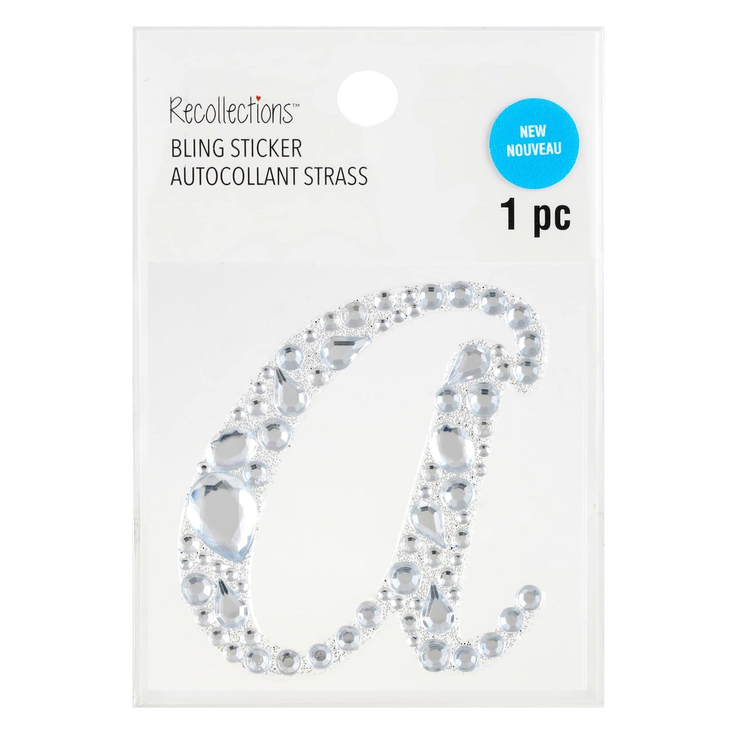 Recollections Bling Alphabet Letter Sticker, 12 Pack