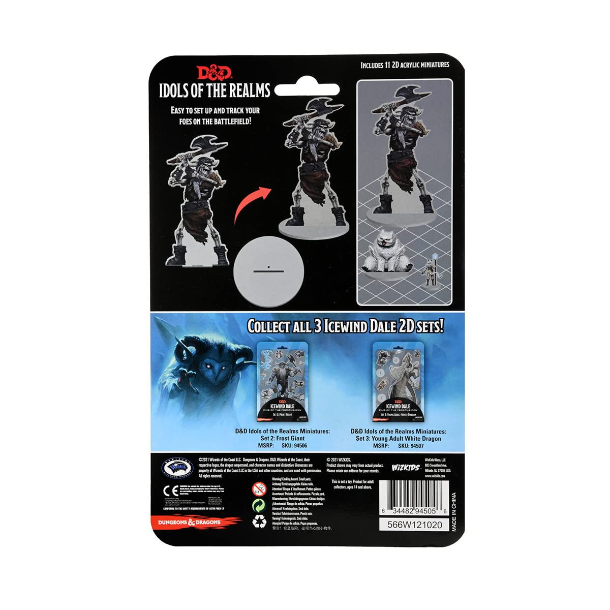 WizKids D&D Idols of The Realms: Icewind Dale Rime of The Frostmaiden - Frost Giant Skeleton - 2D Set