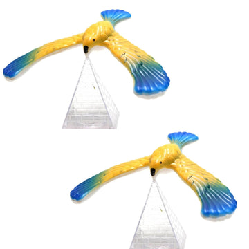 2Pcs Balancing Eagle, Balancing Bird Balance Eagle Wingspan with Pyramid Stands, Balancing Bird for Finger, Balance Eagle Physics and Science