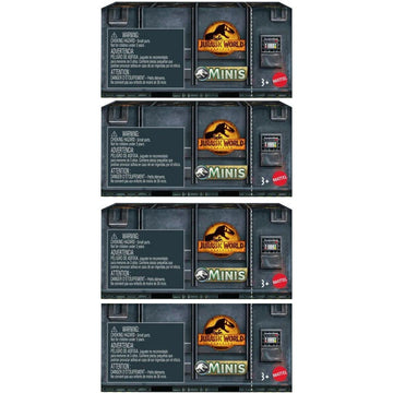 Jurassic World Dominion Minis Surprise Pack - Box of 4 Collectible Mini Dinosaurs | No Duplicates, 2? Figures - Ages 3+