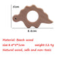 5pcs Lovely Cartoon Wood Pendant Pure Natural Animal Shape Beech Wooden Handmade Cut Pattern DIY Beading Necklace Pendant (Dinosaur)