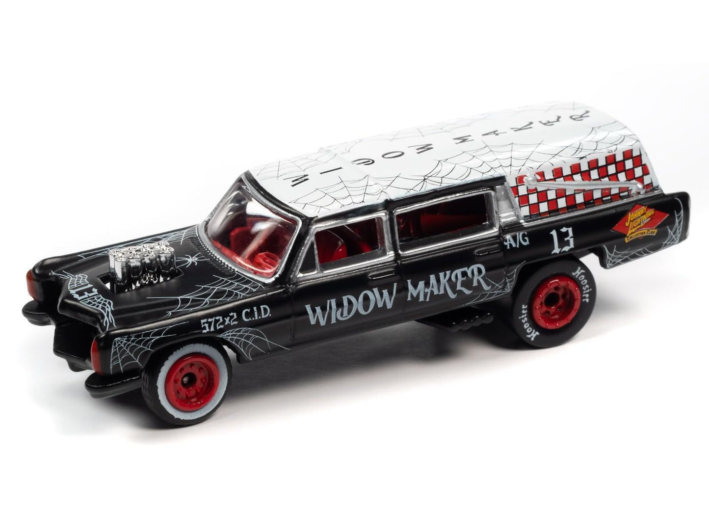 Auto World Premuim - Johnny Lightning Collector Club Car Custom Hearse Drag Racer (JLCC009)