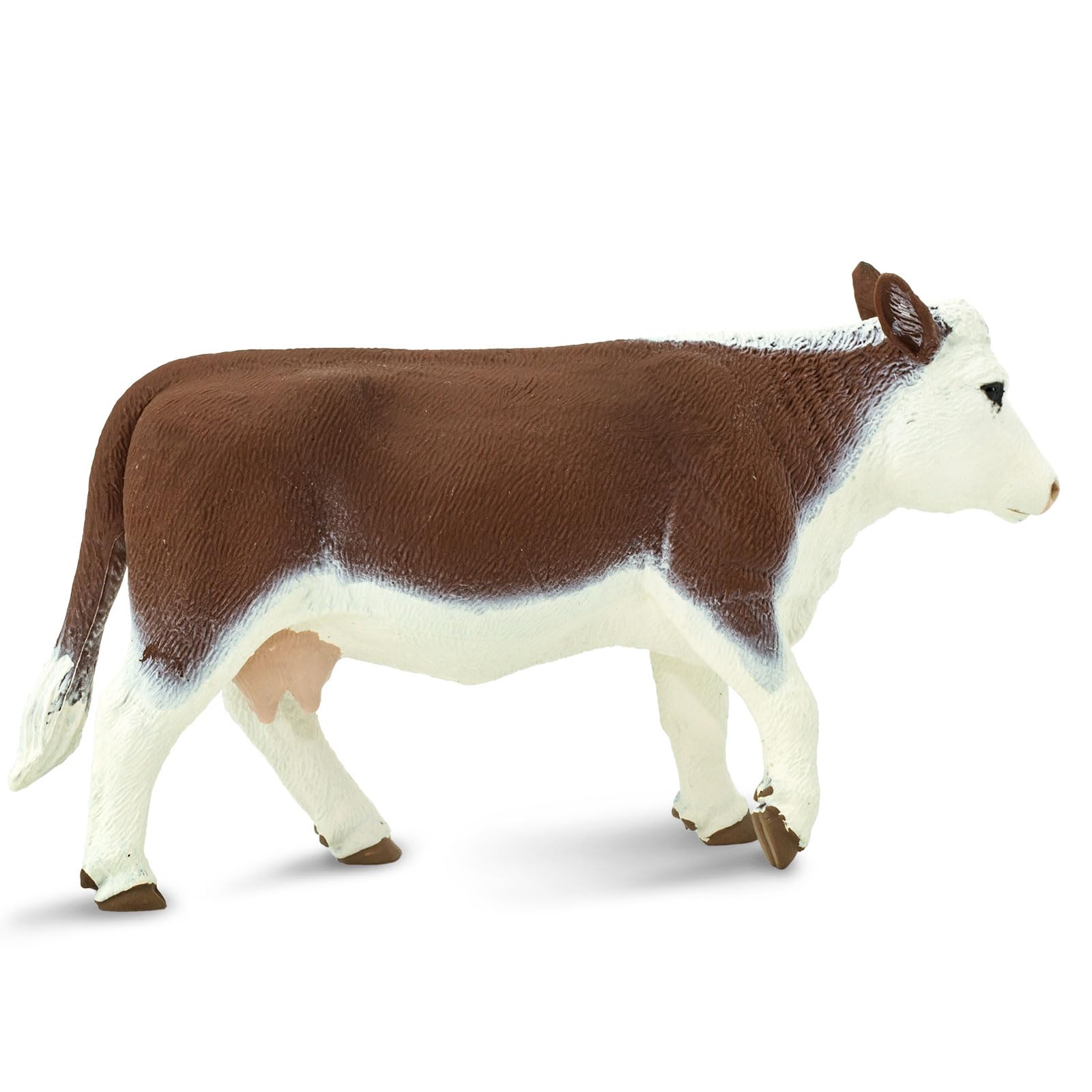 Safari Ltd. Hereford Cow Figurine - Lifelike 5.5" Model Figure - Educational Toy for Boys, Girls, and Kids Ages 1+