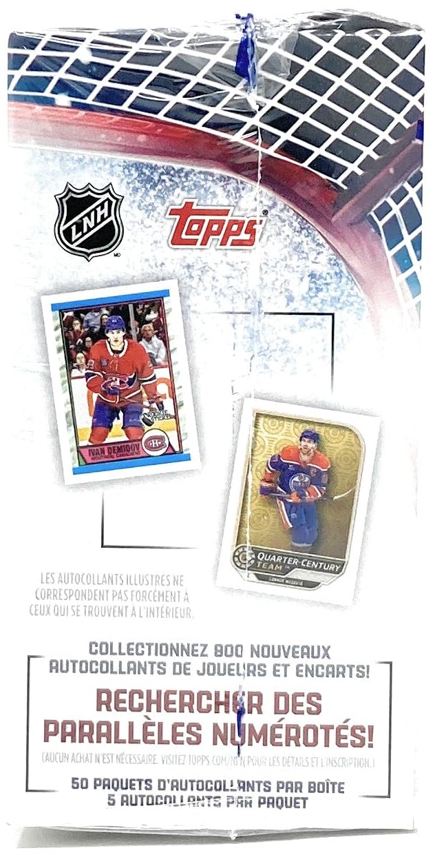 Topps 2025-26 NHL Hockey Sticker Collection Box (50 Packs, 5 Stickers per Pack - Album Sold Separately)