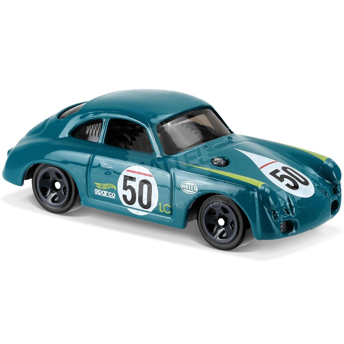 Hot Wheels Porsche 356A Outlaw 1:64 Scale Car, Turquoise, 325/365, 2017 Nightburnerz Series, Kids Aged 3 and Above