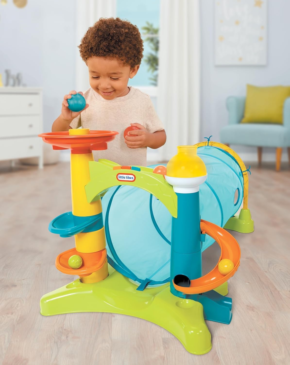 Little Tikes 2-in-1 Activity Tunnel, Indoor Outdoor Playset for Toddlers, Boys and Girls Ages 1-3 Years