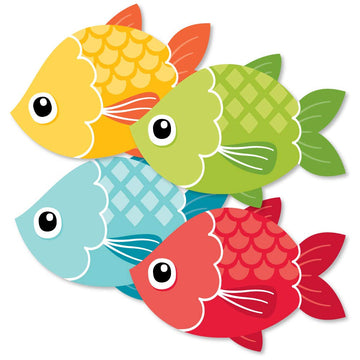 Big Dot of Happiness Let’s Go Fishing - Decorations DIY Fish Themed Birthday Party or Baby Shower Essentials - Set of 20