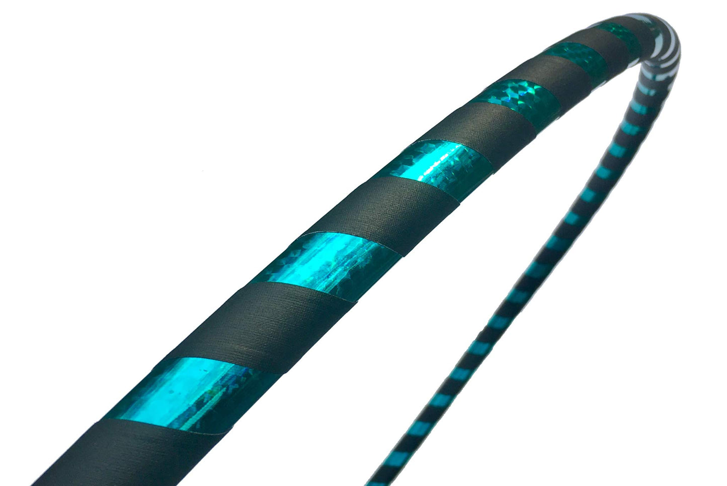 SpinMajik Beginner Exercise Hula Hoop for Fitness and Fun Made for Adults Weighted at 1 Pound (Choose Your Size and Tape Job) (Teal Prismatic, 40)