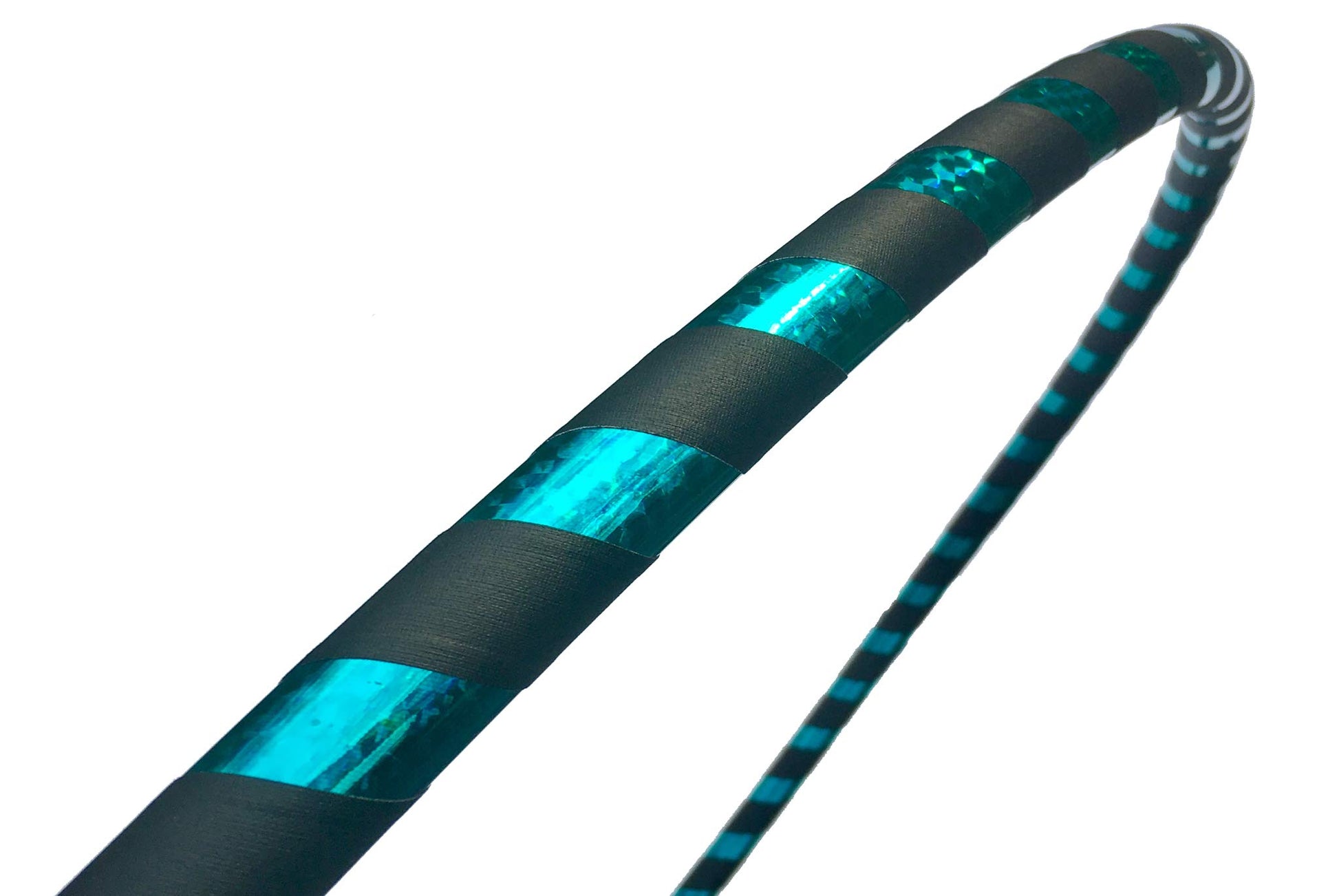 SpinMajik Beginner Exercise Hula Hoop for Fitness and Fun Made for Adults Weighted at 1 Pound (Choose Your Size and Tape Job) (Teal Prismatic, 40)
