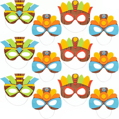 Fun Express Tiki Mask Craft Kit, Makes 12