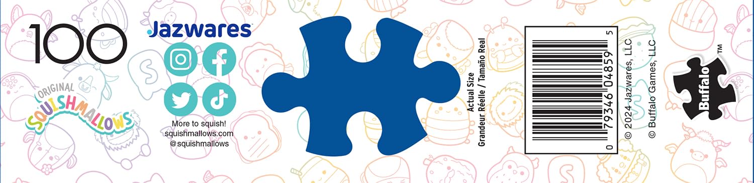 Buffalo Games - 100 Piece Squishmallows Jigsaw Puzzle for Kids Ages 6+