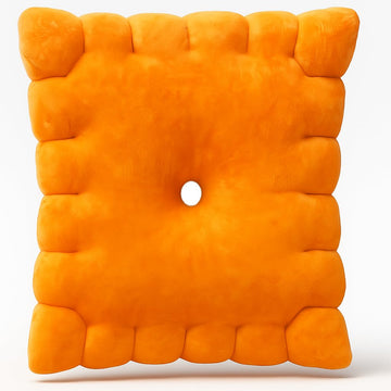 Snack Plushies Cheese Cracker Plush Pillow - 10" Soft & Huggable Stuffed Food Plush Toy - Cute Snack-Inspired Cuddly Gift for Kids & Adults
