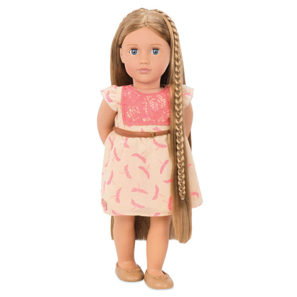 Our Generation - Portia - 18-Inch Hair Play Doll - Brown Hair & Blue Eyes - Extendable Braids & Styling Accessories - Pretend Play - Toy for Kids 3