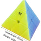 QIYI Jelly Pyramid Speed Cube 3X3 Transparent Triangle Magic Cube Puzzle