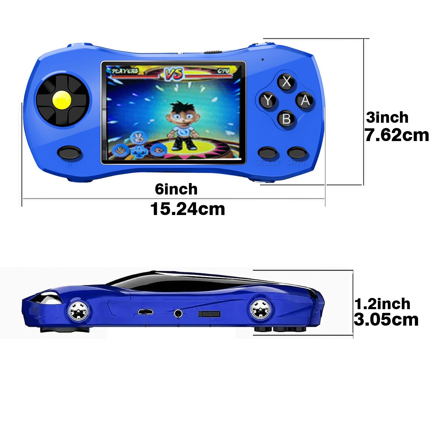 Handheld Game Console for Kids Preloaded 200+ Retro Video Games, Portable Gaming Player with Rechargeable Battery 3.0" LCD Screen, Mini Arcade