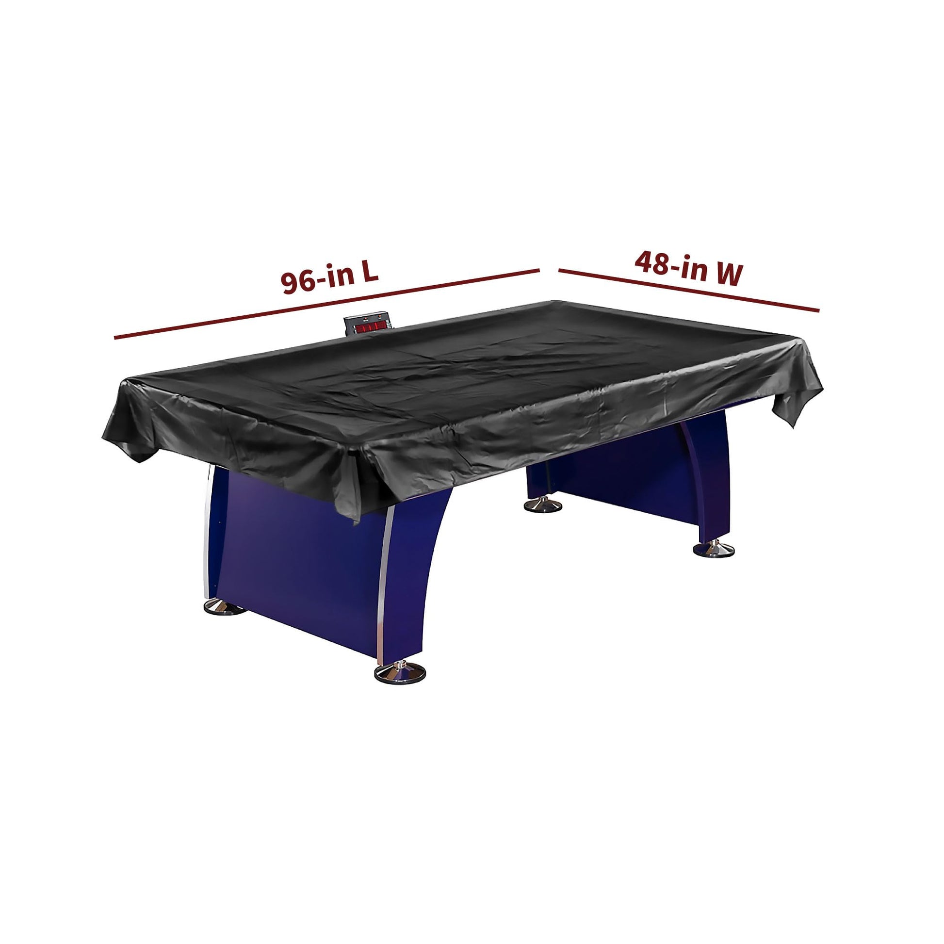 Hathaway Universal Air Hockey Table Cover for Family Game Room, Black - With Universal Fit for 6 to 7.5 Ft Tables, Weighted Corners, Weather-Resistant