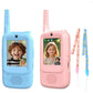 Kids Video Walkie Talkie Set, 2 Video Walkie Talkie Toys for Kids with 2.0" Screen, Voice Changer, Voice Chat,Photo Share,Emojis,300m Range, Blue and