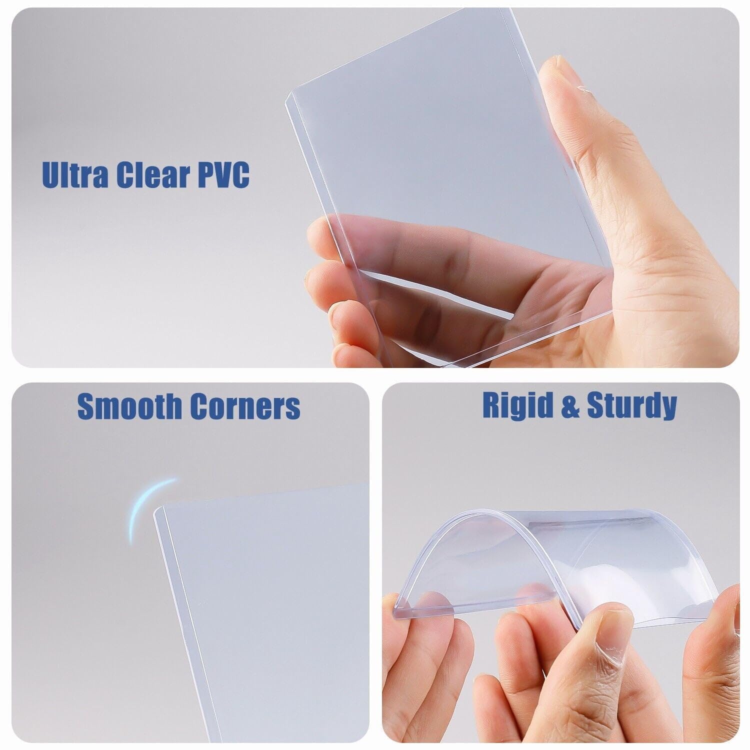 200 Pack 3"x4" Top loaders for Cards - 35pt Premium Hard Plastic Card Protectors, Plastic Card Sleeves, for Trading Baseball Game Sports Collectible