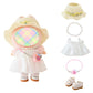 Clothes for Lububu Dolls(No Doll) Accessories, Outfit Set 5 Pieces Gauze Dress for 17cm Doll, Romantic Hat Skirt Shoes Doll Clothing Set Replacement